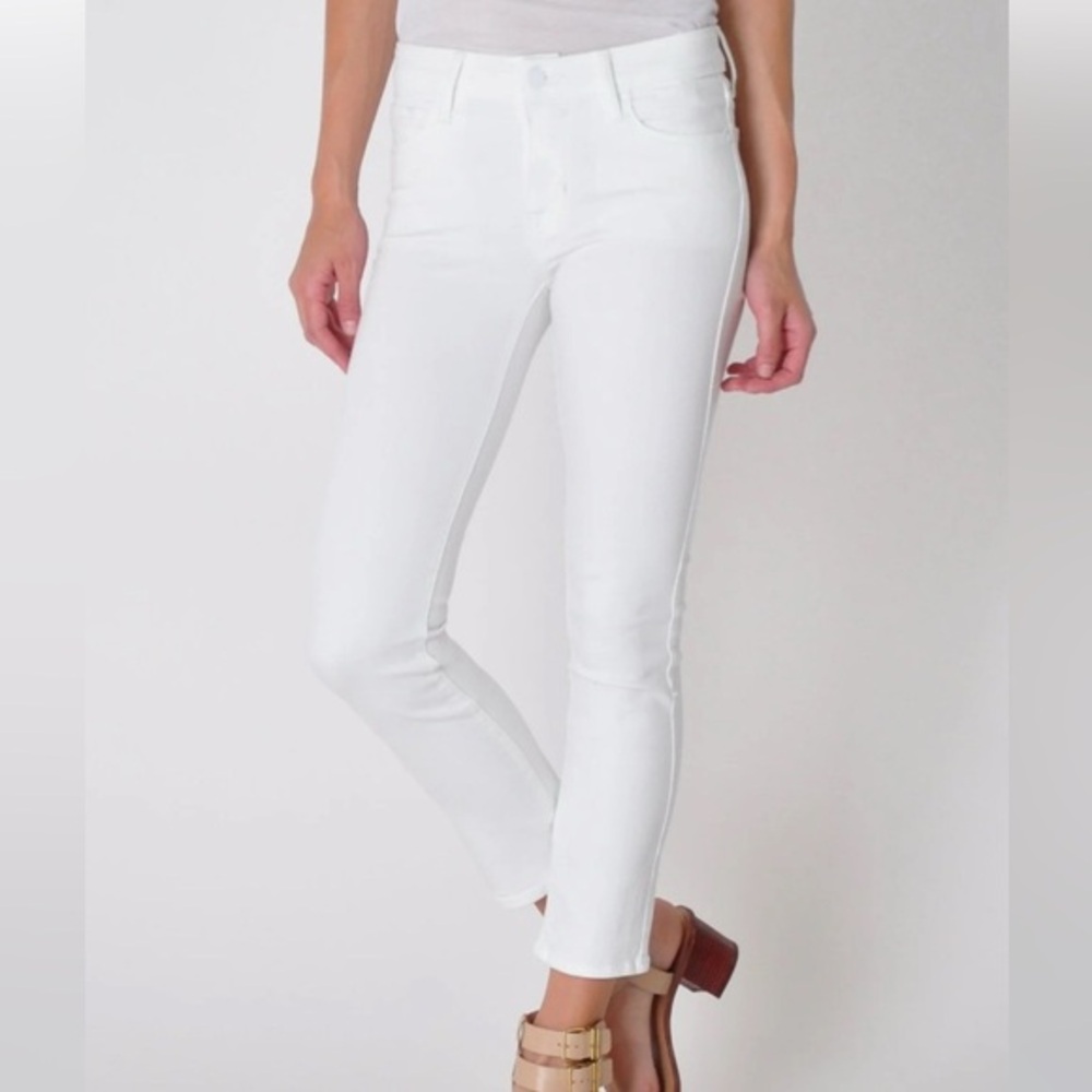 Fidelity Stevie Crop Mid Rise Slim Straight Jeans Size 29